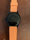 Esq Movado Swiss Quartz Watch Black Face Orange Silicone Band — photo 4