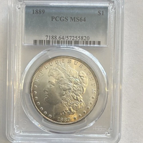 Morgan Silver Dollar 1889 PCGS MS64 $1 Uncirculated Coin
