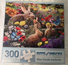 NEW SEALED BITS  PIECES 300 LG PIECE PUZZLE 40708 TIME FOR LUNCH 18X24