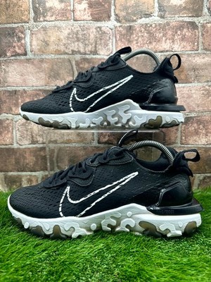 Nike React Vision CD4373-006 Sneaker Herren UK 7 Schwarz Weiß Schnürschuhe Laufschuhe