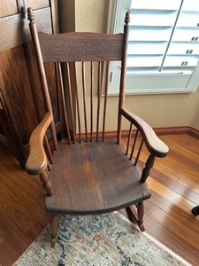 antique wooden rocking chair