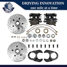 For 1937-48 Spindles Disc Brake Kit 5 On 4-34 Bolt Pattern Metric Caliper New For 1937-48 Spindles Disc Brake Kit 5 On 4-34 Bolt Pattern Metric Caliper New