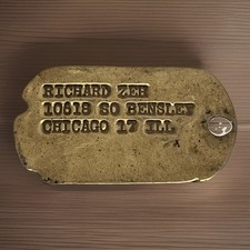 ORIGINAL WWII ERA GENERAL MILLS WHEATIES CEREAL CUB PILOT CORPS DOG TAG RARE T