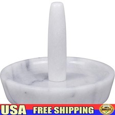 Handcrafted Natural Marble Ring Holder Polished Unique Durable Elegant Design US