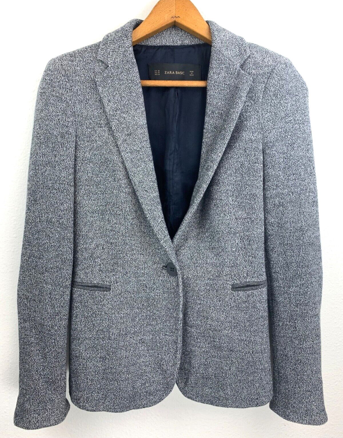 Zara Basic Blazer Jacket Womens Size XS One Butto… - image 1