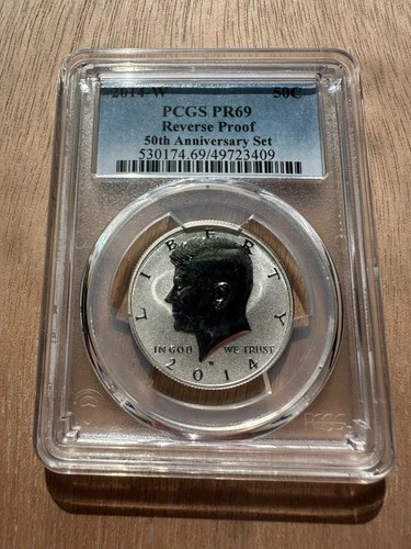 2014-W Kennedy Silver Half Dollar - PCGS PR69 Reverse Proof - 50th Anniversary