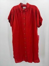 Pre-Owned J Crew Red Size Medium Knee Length Short Sleeve Dress