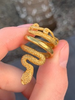 Anillo Primavera Serpiente Oro 18ct Vintage 7 3 gramos