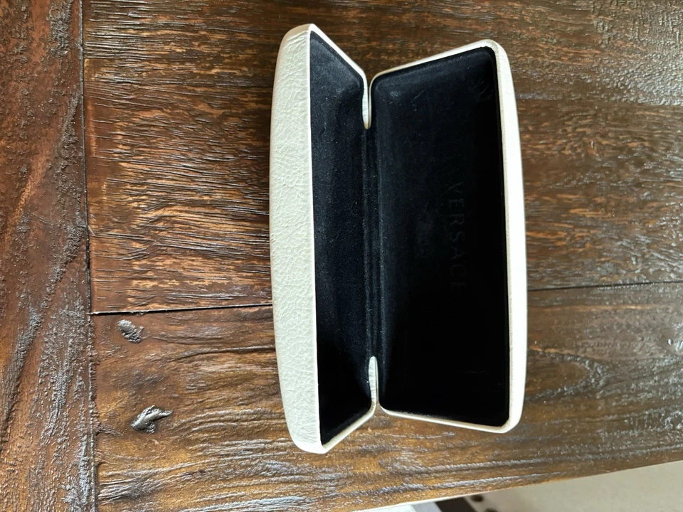 Versace Large Eyeglasses/Sunglasses Case White - Image 2 of 2