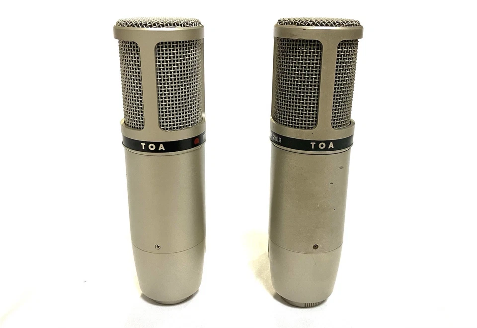 TOA MODEL RD-16 Vintage Condenser Microphone Pair (x2) Tested Works w/ Case! - Image 2 of 4