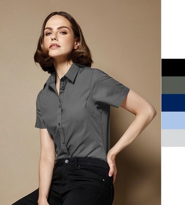 Kustom Kit Damen Women's Tailored Fit Poplin Shirt SSL Kurzarm Hemd KK241 NEU