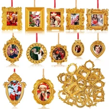 36 Pcs Mini Vintage Gold Picture Frames Ornaments DIY Small Picture Frame Chr...