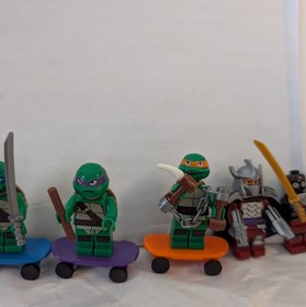 Lego TMNT Minifigure Set Lot Shredder Turtles Krang 79122 79103 W/ Skateboards