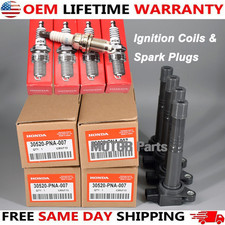 4x Ignition Coils Uf311 4x Spark Plugs For Oem Cr-v Accord Element 2.4l Oem