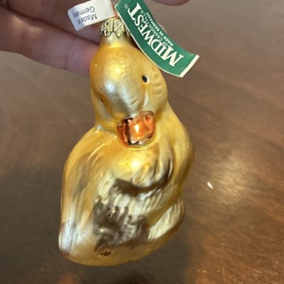 Midwest of Cannon Falls Gold Bird Glass Ornament Germany