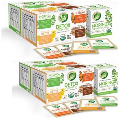 Lifestyle Awareness Detox Cleanse Kit Organic Herbal Tea 40 Teabags