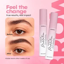 Menela Eyebrow Growth Serum & Lash Serum: 2-in-1 Enhancer with 10 Botanical Act.