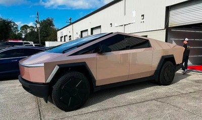 Cybertruck PreCut Paint Protection Film Wrap Color Change PET Lotus Root Pink