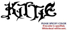 KITTIE Metal Music Rock Graphic Die Cut decal sticker Car Truck Boat Window 12"