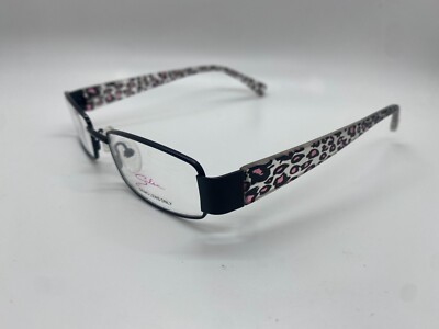 NEW SALSA SA 2009 BK BLACK PINK CHEETAH AUTHENTIC EYEGLASSES 50-18-140
