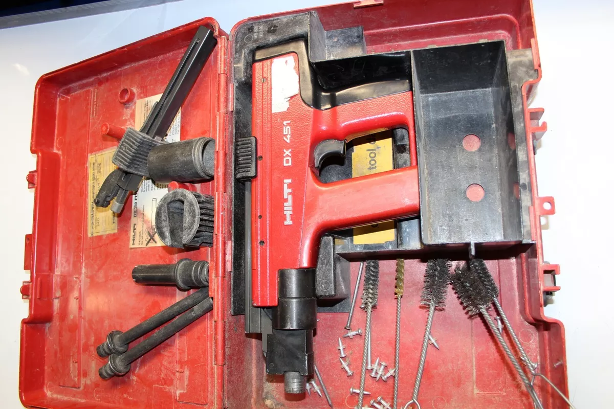 HILTI DX 451 Powder Actuated Tool Nail Gun Nailer Piston Drive eBay