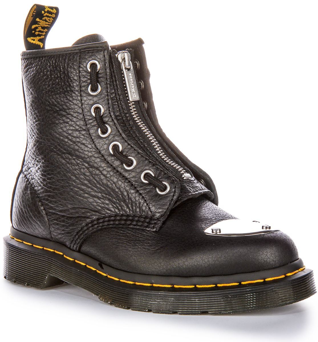 Dr Martens 1460 Metal Toe Plate Lunar Soft Zip Boot Womens In Black UK