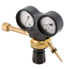 RIDUTTORE DI PRESSIONE CO2 ARGON 2MANOMETRI PROFESSIONAL ATTACCO FEMMINA CUFFIA