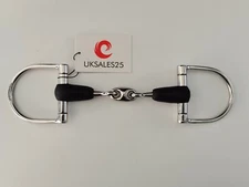 Rubber Covered D Ring Double-Jointed/ Eggbutt SS Snaffle Bit *SAME DAY DISPATCH*