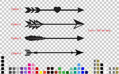 Arrow Decal Sticker Boho Bohemian Hipster Wedding Heart Direction Sign