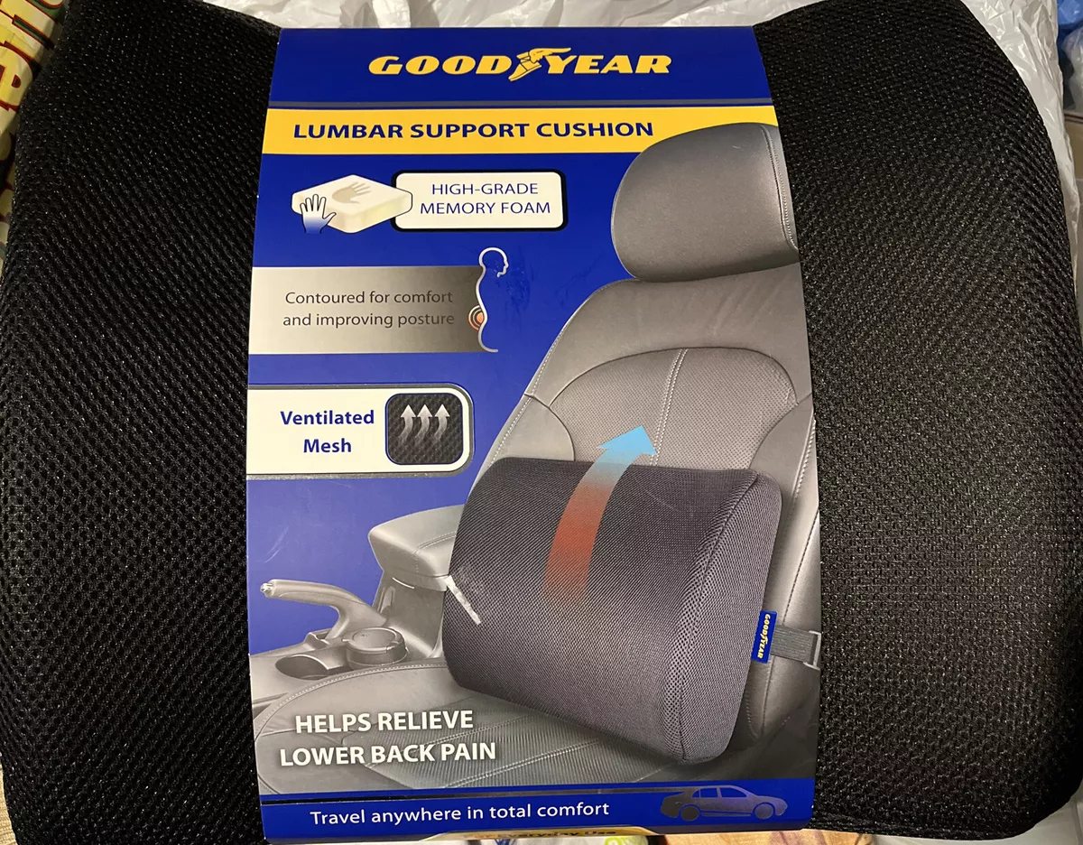 Goodyear Automotive Contoured Lumbar Back Support Cushion
