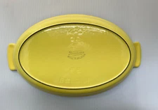 DESCOWARE 14-D 26 A Yellow Au Gratin Baker, Cast Iron Enamel, Belgium NICE!