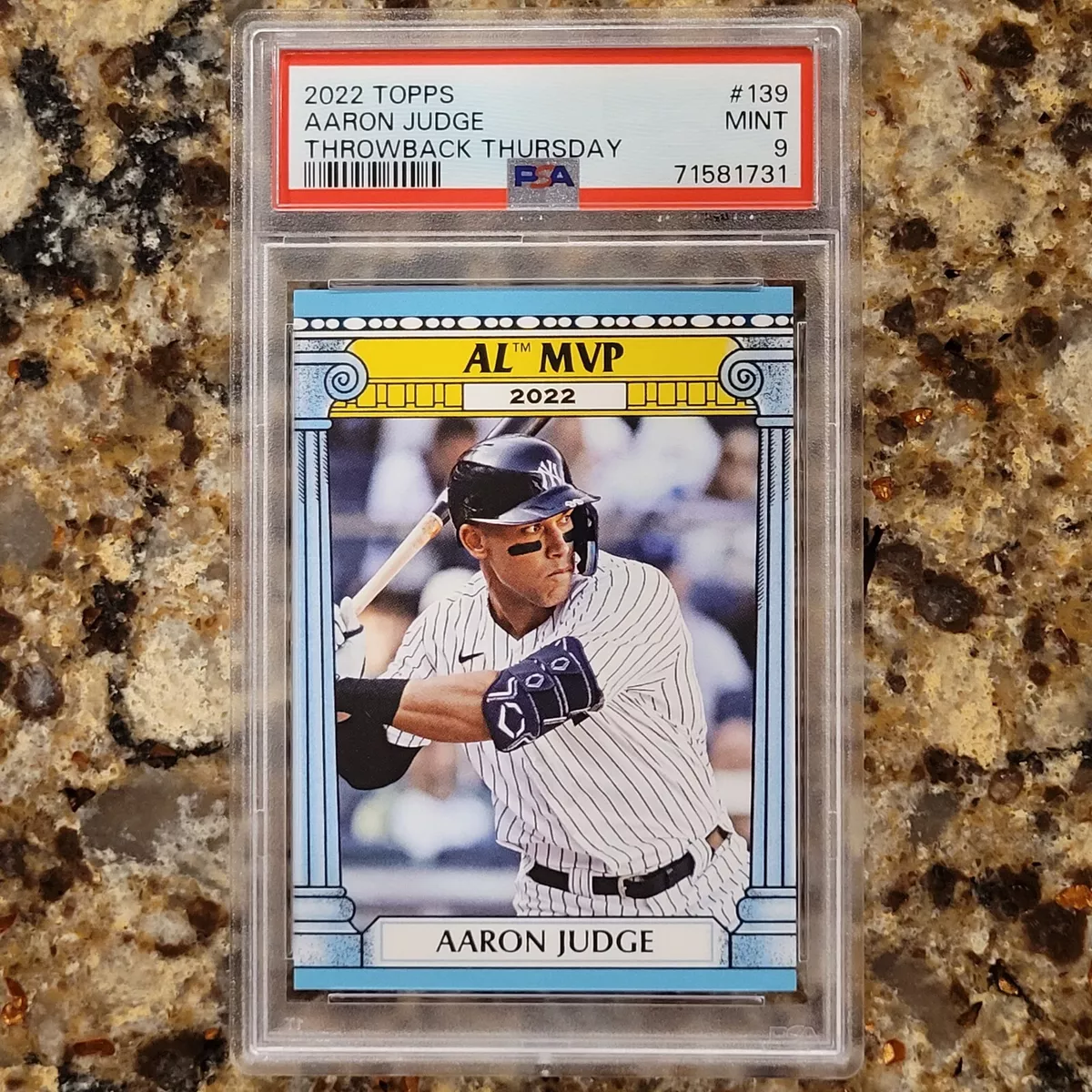 2022 Topps Throwback Thursday #139 Aaron Judge PSA 9 MINT MVP