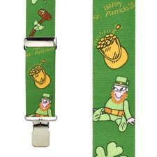 Suspender Factory Leprechaun St. Patrick's Day Clip-On Suspenders, Size Regular