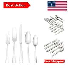 Elegant 20-Piece Satin Nocha Flatware Set for 4 – Durable Stainless Steel