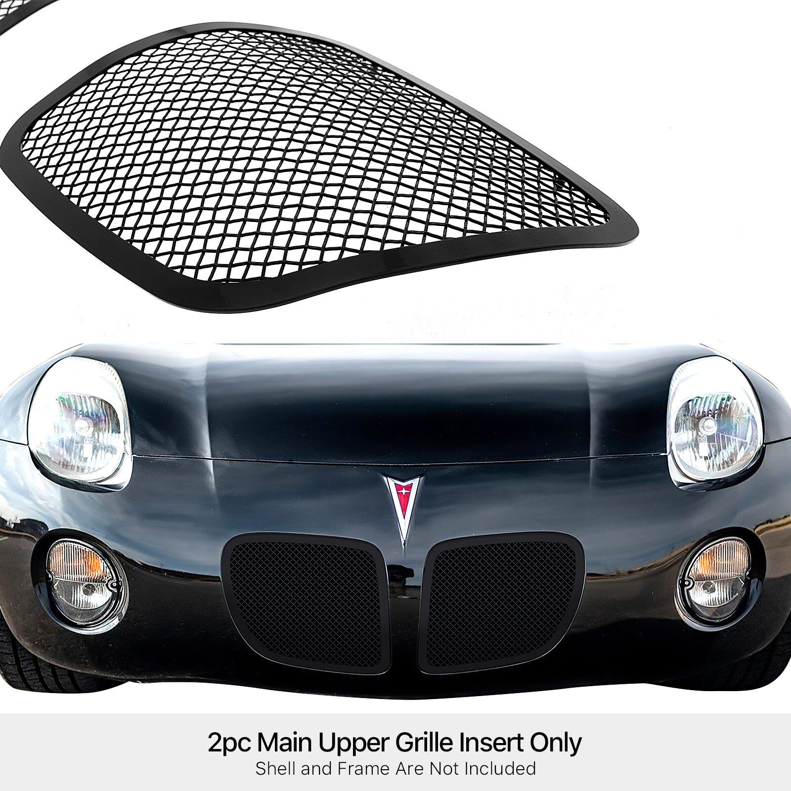 Fits 2006-2009 Pontiac Solstice Black Mesh Grille Grill Insert | eBay