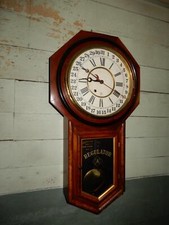 ANTIQUE ANSONIA CALENDAR REGULATOR WALL CLOCK
