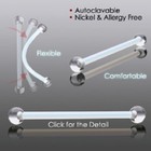 Flexibler Schwangerschaft Mutterschaft Bauchnabelpiercing Stange Halter
