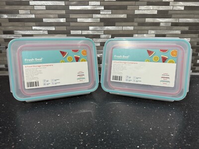 Premier Housewares Neu Doppelpack Fresh Seal 4 Stück Vorratsbehälter UVP 30 