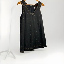 Free People Size 4 Sleeveless Mini Dress Black