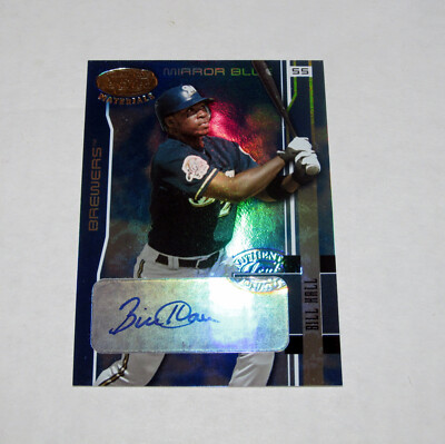 2003 Leaf Certified Materials Mirror Blue 98 Bill Hall Autograph Auto (#/30)