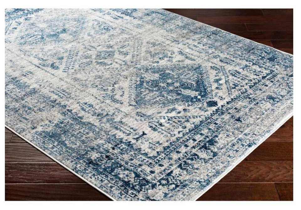 Rectangle Area Rug Carpet Surya Monte Carlo MNC-2315 Blue Gray Turkey 8’10”x12’ - Image 4 of 4