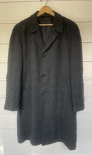 Curlee Clothes  Wool Overcoat Black/Gray size 42