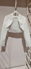 Bolero Hochzeit Jacke  Satin Gr 44 Geschäftsauflösung Ivory