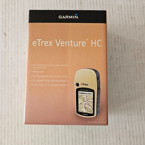 GARMIN eTrex Venture HC Yellow Handheld Satellite GPS Navigation in box Tested - Picture 2 of 3