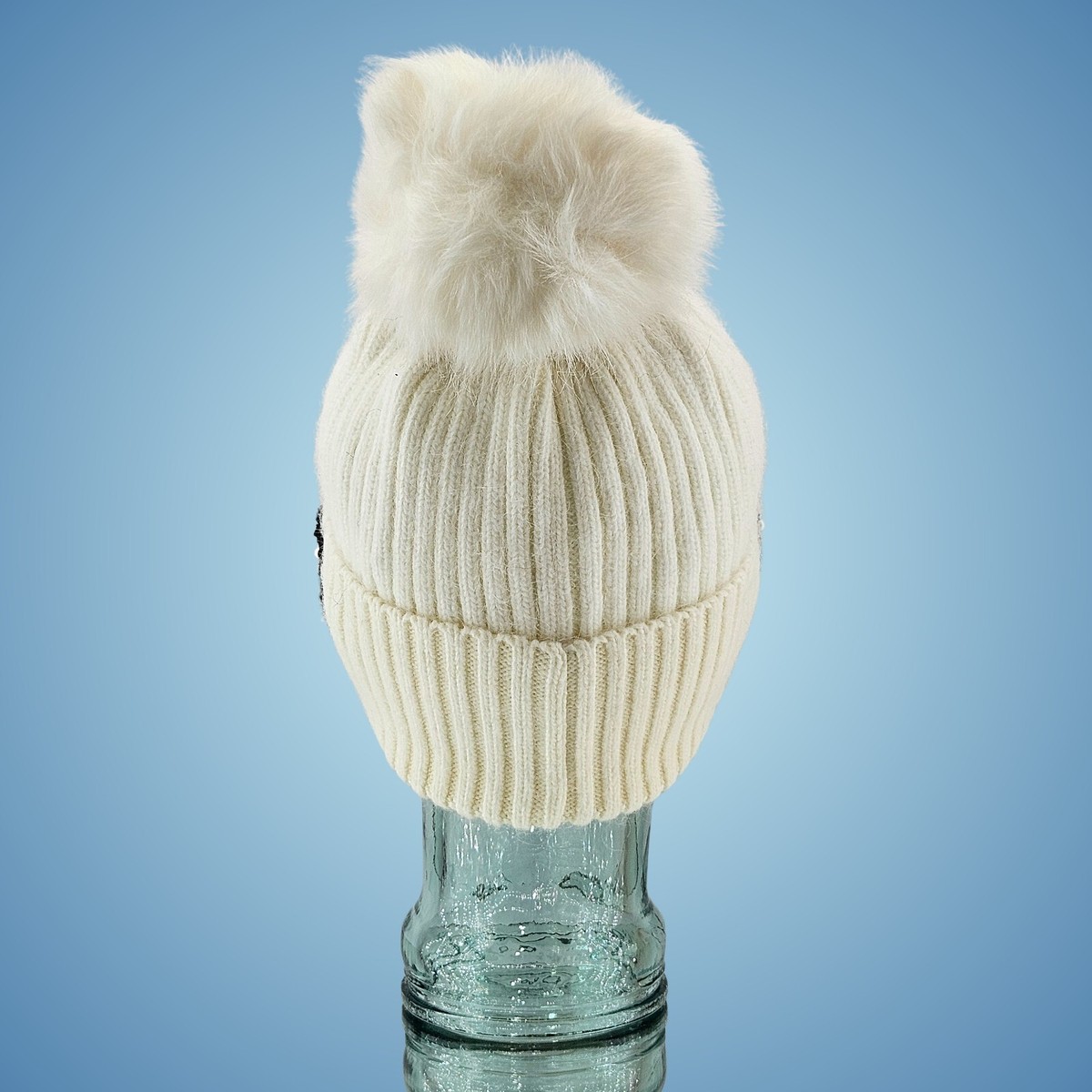 Glamourpuss NYC Hat Beanie Wool Blend Embellished Beaded  display picture 1