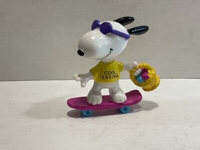 Snoopy Peanuts Whitman´s Figur Ostern: auf Skateboard Joe Cool easter