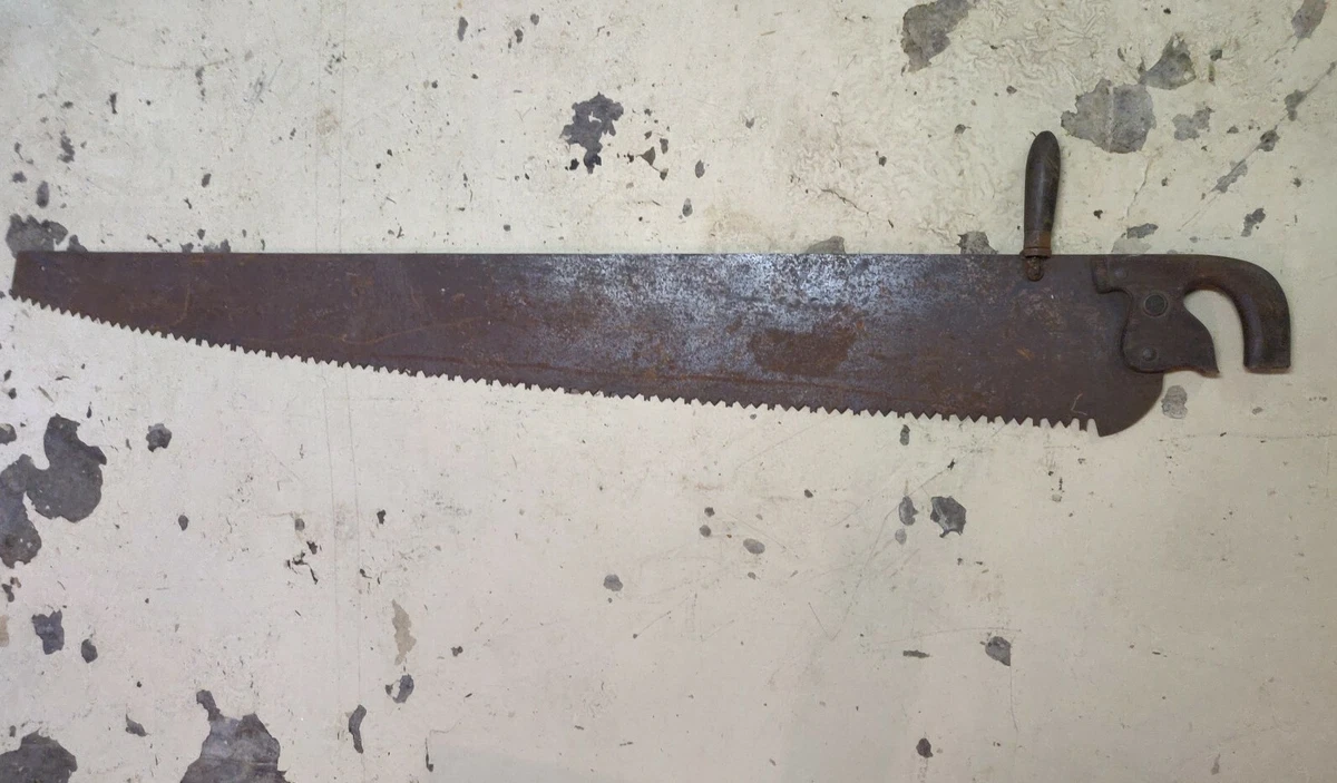 2 ANTIQUE One man Disston Two Men Crosscut Logging Saw Lot 60