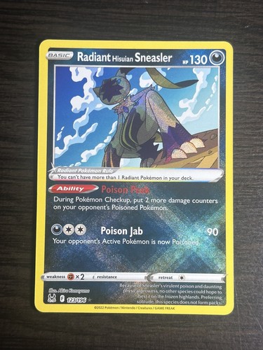 Pokemon Lost Origin Radiant Hisuian Sneasler 123/196 - Near Mint (NM)