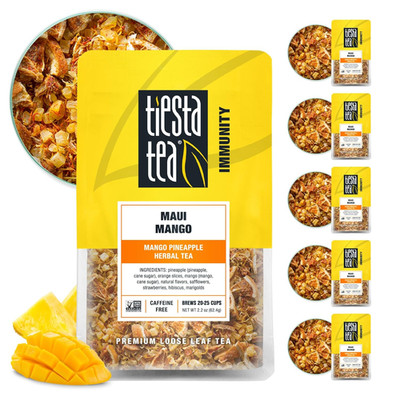 - Maui Mango | Loose Leaf | Mango Pineapple Herbal Tea | Premium Non-Caffeinated