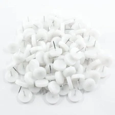 100Pcs 18Mm Nail on Furniture Sliders, round Nylon Chair Feet Glides, Easy Movin